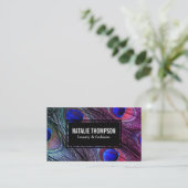 Carte De Visite Plumes de paon (Debout devant)