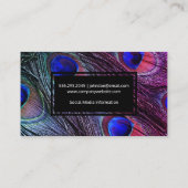 Carte De Visite Plumes de paon (Dos)