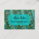 Carte De Visite Plumes de paon, abstrait - moderne (Devant)