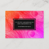 Carte De Visite Plumes de paon lumineuses modernes (Dos)