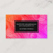 Carte De Visite Plumes de paon lumineuses modernes (Dos)