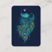 Carte De Visite Plumes de paon Peacocks Turquoises (Devant)
