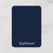 Carte De Visite Plumes de paon Peacocks Turquoises (Dos)