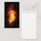 Carte De Visite Plumes de paquetage de feu (Devant / Derrière)