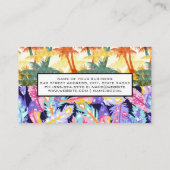 Carte De Visite Plumes de saumons | Palm Géométrique (Dos)