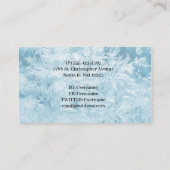 Carte De Visite plumes et flocons bleus abstraits (Dos)