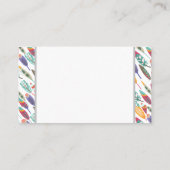 Carte De Visite Plumes Motif de la nature (Dos)