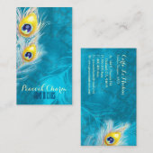Carte De Visite Plumes Peacock Professionnel (Devant / Derrière)