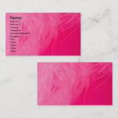 Carte De Visite Plumes roses (Devant / Derrière)