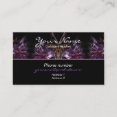 Carte De Visite Plumes violettesCarte de visite (Devant)
