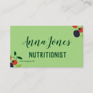 Carte De Visite Plums et cerises Nutritionniste
