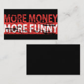 Carte De Visite Plus d'argent - plus drôle (Devant / Derrière)