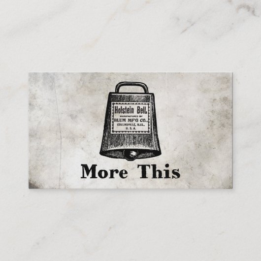 Carte De Visite Plus de Cowbell (Devant)