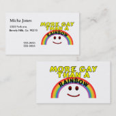 Carte De Visite Plus gai qu'un arc-en-ciel (Devant / Derrière)
