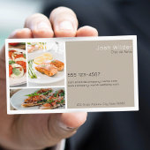 Carte De Visite Plusieurs photos chef traiteur professionnel alime