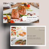 Carte De Visite Plusieurs photos chef traiteur professionnel alime