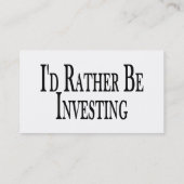 Carte De Visite Plutôt investisse (Dos)