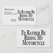 Carte De Visite Plutôt monte ma moto (Devant / Derrière)