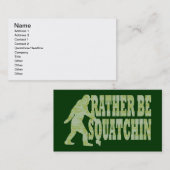 Carte De Visite Plutôt que de squatter sur un camouflage vert (Devant / Derrière)