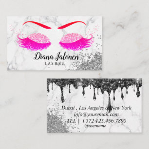 Carte De Visite PMU Lashes Artiste Sparkling Silver Gold