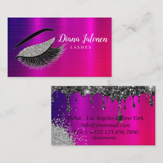 Carte De Visite PMU Microbling Artiste Sparkling Silver Gold (Devant / Derrière)