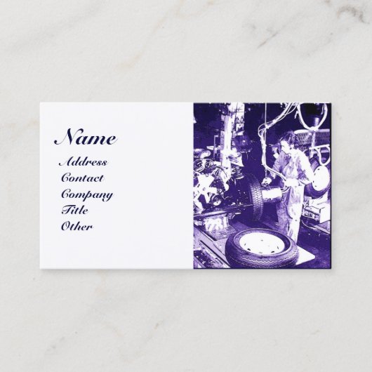 Carte De Visite PNEUS, AUTOMOBILE, Garage de réparation automobile (Devant)