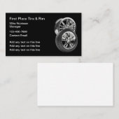 Carte De Visite Pneus et rebord automobiles (Devant / Derrière)