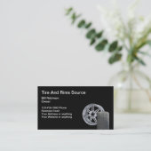 Carte De Visite Pneus Et Rims Modernes Automobile (Debout devant)