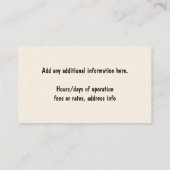 Carte De Visite Pneus usagés Recyclage de la décharge ou du centre (Dos)