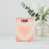 Carte De Visite Poche Couche Coeur Amour Boucles d'oreilles Bijoux (Debout devant)