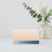 Carte De Visite Poche de dégradé avec Bannière bleue Texte personn (Debout devant)