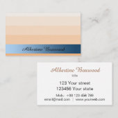 Carte De Visite Poche de dégradé avec Bannière bleue Texte personn (Devant / Derrière)