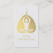 Carte De Visite Poche de méditation de Yoga pour feuille de bodhi (Devant)