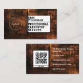 Carte De Visite Poche en bois faux (Devant / Derrière)