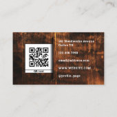 Carte De Visite Poche en bois faux (Dos)