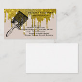 Carte De Visite Poche en or pour peintre (Devant / Derrière)