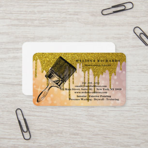 Carte De Visite Poche en or pour peintre