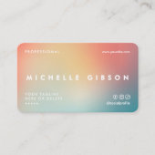 Carte De Visite Poche esthétique professionnelle minimale Turquois (Devant)