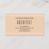 Carte De Visite Poche et blanc moderne monogramme géométrique (Dos)