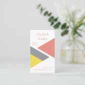 Carte De Visite Poche et gris géométriques modernes (Debout devant)