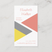 Carte De Visite Poche et gris géométriques modernes (Devant)