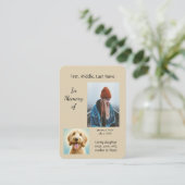 Carte De Visite Poche Memorial Keepsaké Golden Doodle Chien (Debout devant)
