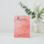 Carte De Visite Pocher rouge orange aquarelle bijoux (Debout devant)