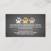 Carte De Visite Poches de chien Métal brossé | Combe de chien (Dos)