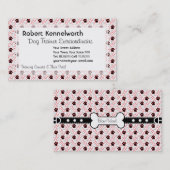 Carte De Visite Poches et os Drôle Design pour Amoureux de les chi (Devant / Derrière)