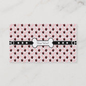 Carte De Visite Poches et os Drôle Design pour Amoureux de les chi (Dos)