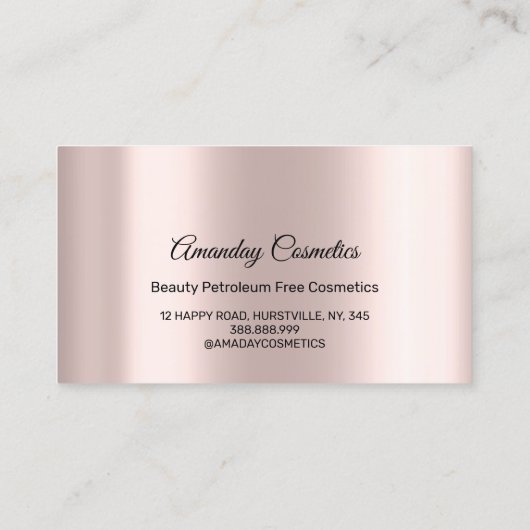 Carte De Visite Poches rose Clous cire maquillage violet violet (Dos)