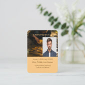 Carte De Visite Pocket Card Memorial Panning Panner Or (Debout devant)