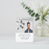 Carte De Visite Pocket Card Memorial Puzzle (Debout devant)