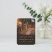 Carte De Visite Pocket Keepsaké Memorial Nature Path Trail Trees (Debout devant)